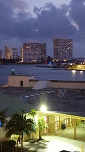 Fort Lauderdale skyline as we arrived. 